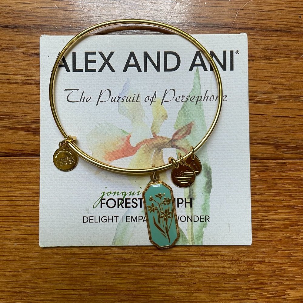 Alex and Ani Gold Jonquil Forest Nymph Bracelet - Pre-Owned